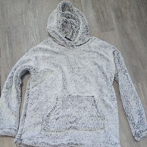 Cozy Gray Sherpa Hoodie